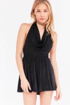 Urban Outfitters Silence + Noise Mary Sparkle Halter Cowl Romper