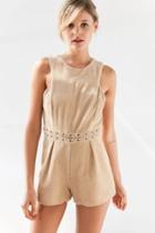 Urban Outfitters Moon River Lace-up Waist Corduroy Romper