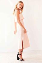 Urban Outfitters C/meo Collective Love Strapless Ruffle Midi Dress,rose,l