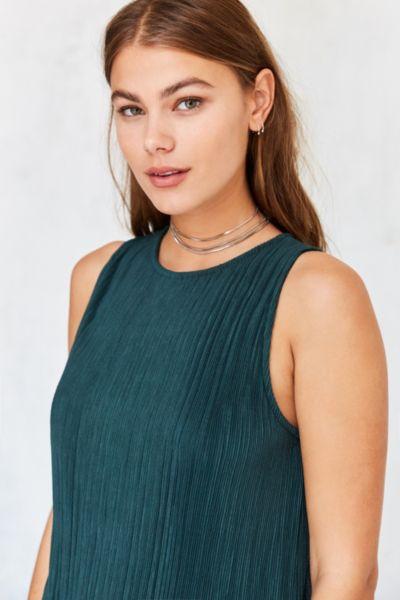 Urban Outfitters Silence + Noise Accordion Pleat Midi Tank Dress