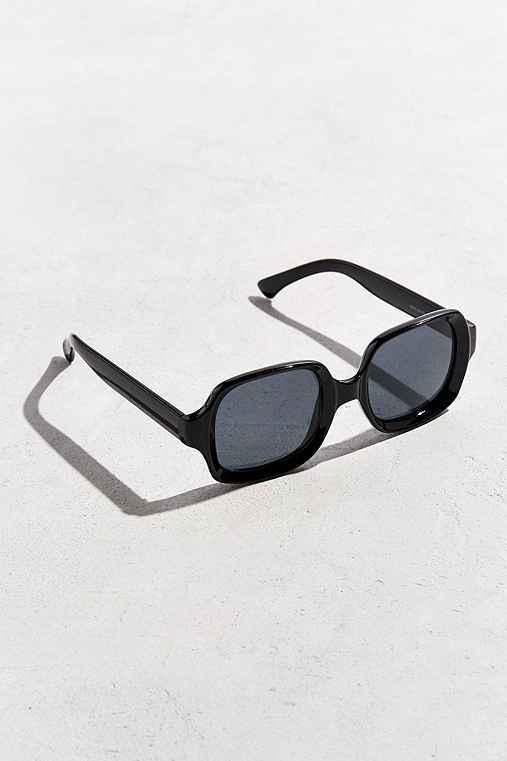 Urban Outfitters Beveled Square Sunglasses,black,one Size