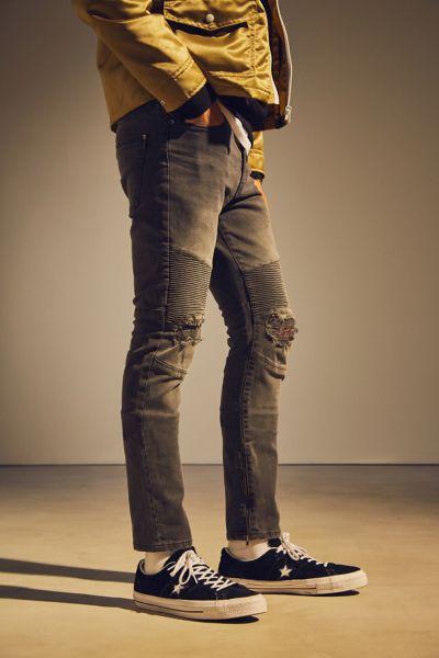 Urban Outfitters Bdg Destructed Black Moto Skinny Jean