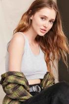 Urban Outfitters Urban Renewal Remade Sweatshirt Cropped Top,grey,s/m