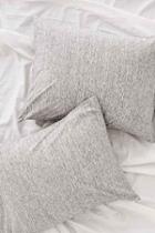 Urban Outfitters Spacedye T-shirt Jersey Pillowcase Set,grey,one Size
