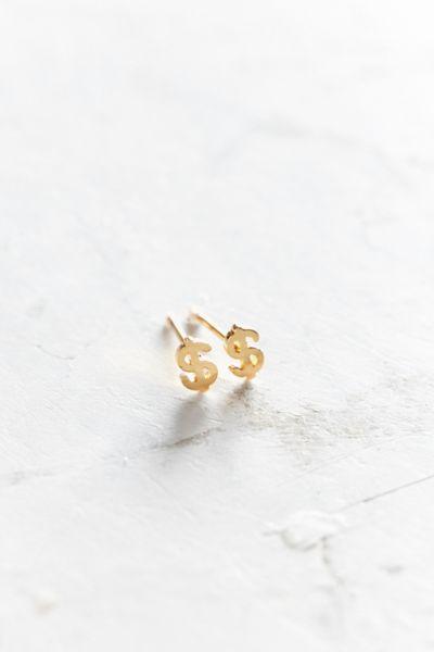 Seoul Little 24k Gold-plated Dollar Post Earring