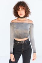 Silence + Noise Bambi Choker Off-the-shoulder Top