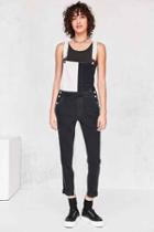 Urban Outfitters Guess 1981 Colorblock Dungaree Overall,black & White,25