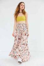 Urban Outfitters Bog Collective Tulip Wrap Maxi Skirt,peach,s