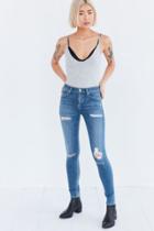 Urban Outfitters Agolde Sophie High-rise Distressed Skinny Jean - Cannes