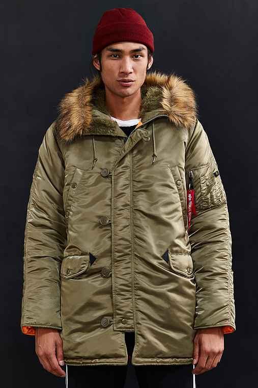 Urban Outfitters Alpha Industries Slim Fit N-3b Parka Jacket,olive,s