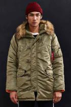Urban Outfitters Alpha Industries Slim Fit N-3b Parka Jacket,olive,s