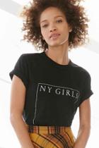 Urban Outfitters Chrldr Ny Girls Tee,white,xs