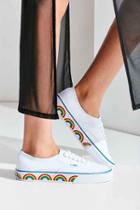 Urban Outfitters Vans Authentic Rainbow Sole Sneaker,cream Multi,w 6/m 4.5