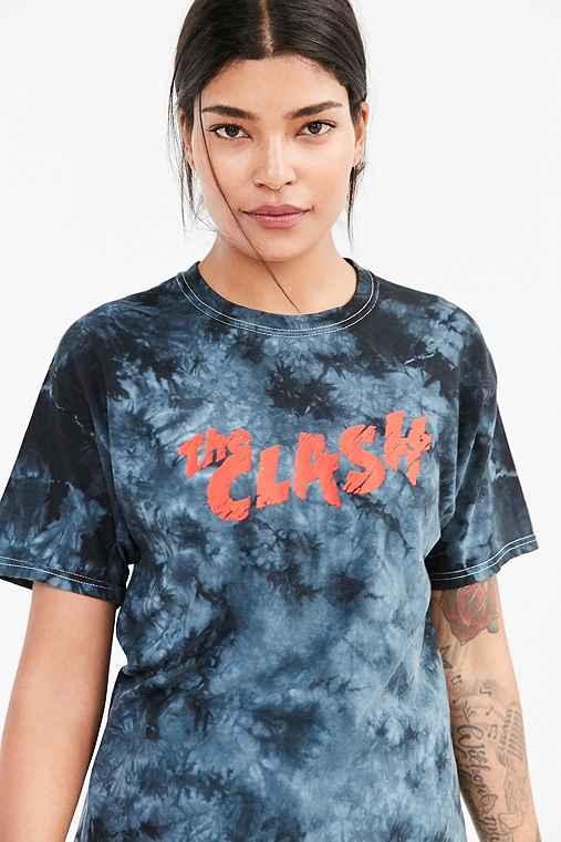Urban Outfitters The Clash Tie-dye Tee,black Multi,m