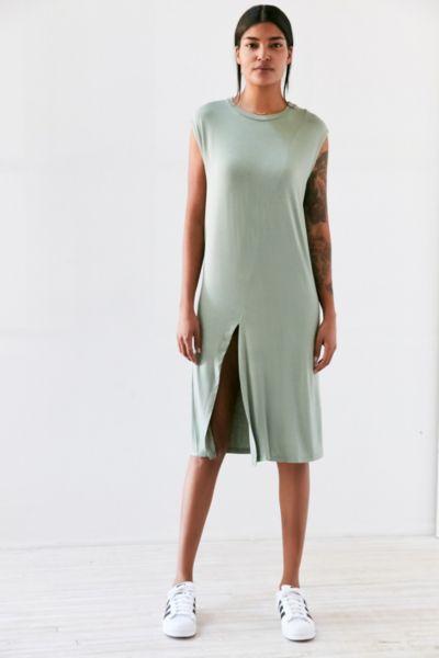 Urban Outfitters Silence + Noise Asymmetric Muscle T-shirt Midi Dress