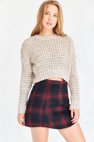 Urban Outfitters Cooperative Elton Plaid Mini Skirt