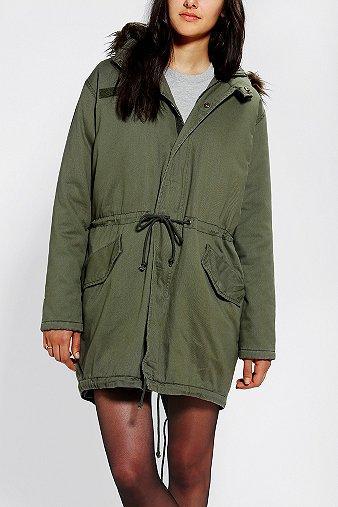 Bdg Bad Gal Hooded Canvas Parka