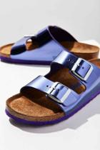 Urban Outfitters Birkenstock Metallic Arizona Soft Footbed Slide,purple,euro 36