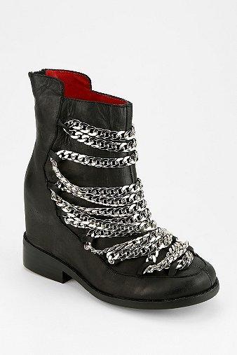 Jeffrey Campbell Kette Hidden Wedge Chain-strap Boot