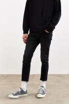 Urban Outfitters Rolla's Young Black Cutoff Slim Tapered Jean
