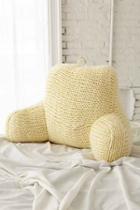 Urban Outfitters Plum & Bow Chunky Knit Boo Pillow,cream,one Size