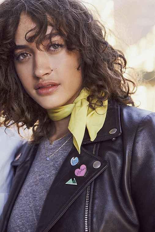 Urban Outfitters Silky Mini Square Scarf,green,one Size