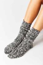Urban Outfitters Marled Boot Sock,black,one Size