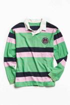 Urban Outfitters Vintage Chaps Striped Rugby Shirt,lime,l