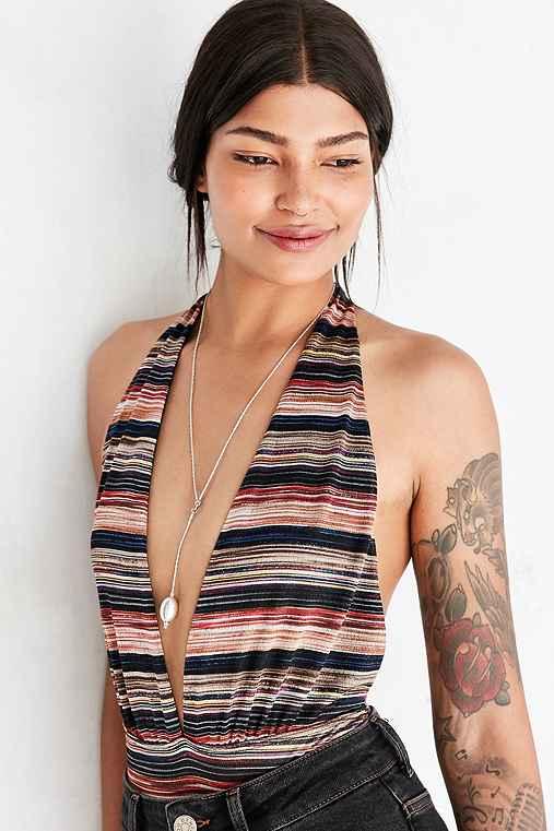 Urban Outfitters Olympia Drop Pendant Necklace,silver,one Size