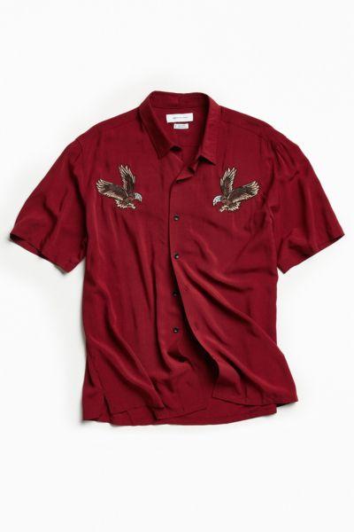 Urban Outfitters Customized Rayon Short Sleeve Button-down Shirt