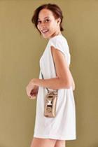 Urban Outfitters Hunter Original Rubberized Leather Phone Pouch,cream Multi,one Size