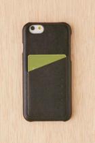Urban Outfitters Mujjo Leather Wallet Iphone 6/6s Case,black,one Size