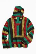 Urban Outfitters Vintage Stripe Woven Pullover Hoodie Sweatshirt