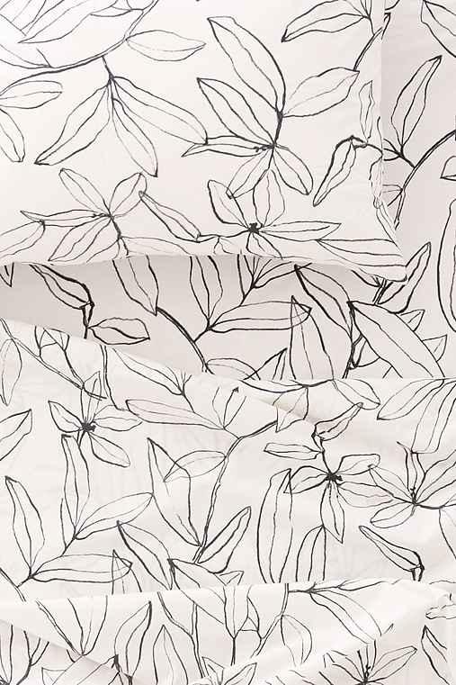 Urban Outfitters Ellsworth Palms Flat Sheet,grey,king