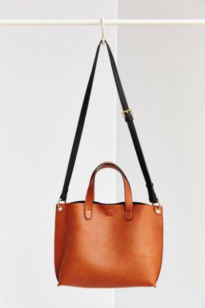 Urban Outfitters Mini Reversible Vegan Leather Tote Bag