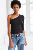 Silence + Noise Shelby One Shoulder 3/4-sleeve Tee