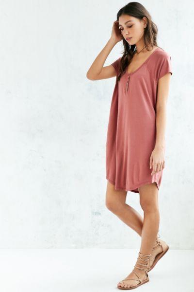 Truly Madly Deeply Henley T-shirt Dress