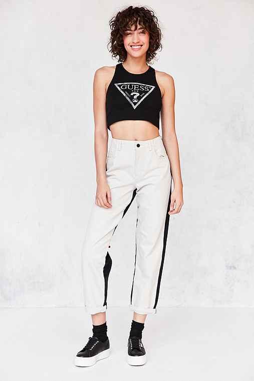 Urban Outfitters Guess 1981 High-rise Straight-leg Colorblock Jean,black & White,27