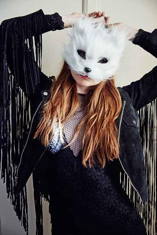 Urban Outfitters Cat Mask,white,one Size