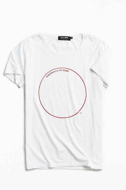 Urban Outfitters Skim Milk Left Blank Tee,white,xl