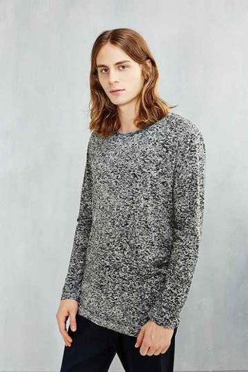 Urban Outfitters Cheap Monday Hypno Tv Fuzz Long-sleeve Tee,grey,xl