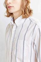 Urban Outfitters Bdg '90s Thin Stripe Button-down Shirt,white,m