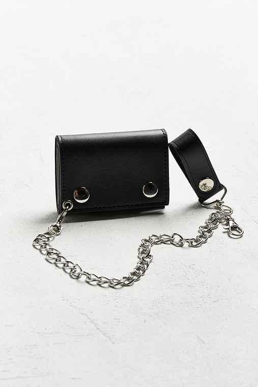 Urban Outfitters Uo Chain Wallet,black,one Size