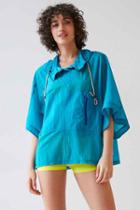 Urban Outfitters Silence + Noise Popover Poncho Jacket,turquoise,xs/s