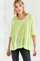 Urban Outfitters Kimchi Blue Blaire High/low Tunic Sweater,lime,m