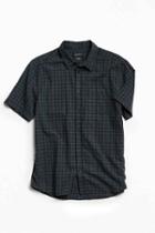 Urban Outfitters Uo Blackwatch Plaid Short Sleeve Button-down Shirt,green,s