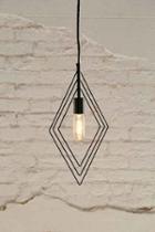 Urban Outfitters Assembly Home Wyatt Diamond Pendant Light,black,one Size