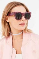 Urban Outfitters Simone Chunky Square Sunglasses,maroon,one Size