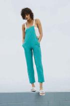 Urban Outfitters Fila + Uo Debra Suspender Overall,green,m