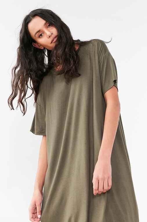 Urban Outfitters Silence + Noise Boxy Tee Dress,green,l